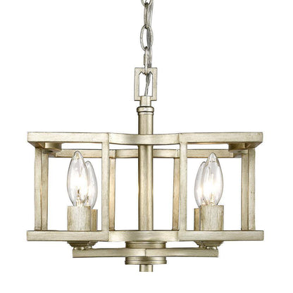 Golden Lighting Bellare 4-Light White Gold Semi-Flush Mount 7151-SF WG