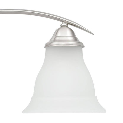 Progress Lighting Trinity 3-Light Brushed Nickel Glass Traditional Bath Vanity