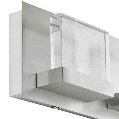 Home Decorators Alberson Brushed Nickel Integrated LED Bathroom Vanity Light Bar