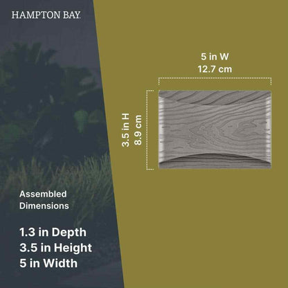 Hampton Bay Desoto Low Voltage Landscape Nantucket Gray Deck and Step Light