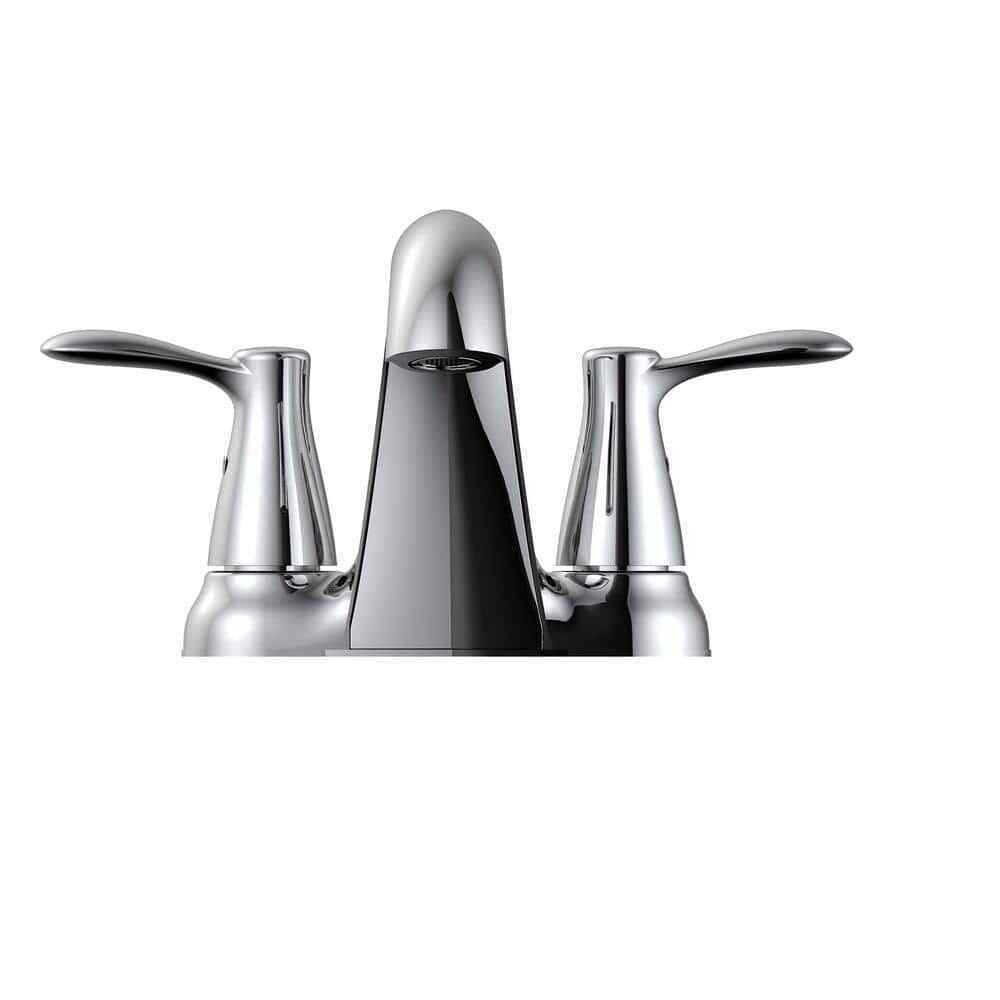 Glacier Bay Gable 4 in. Centerset 2-Handle Mid-Arc Bathroom Faucet in Chrome