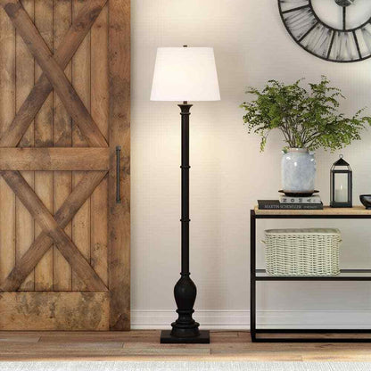 Meyer&Cross Minnie 68 in. Farmhouse Blackened Bronze Lamp with Empire Shade