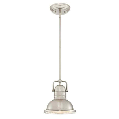 Westinghouse Boswell 1-Light Brushed Nickel Mini Pendant with LED Bulb