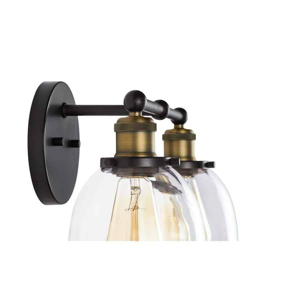 Home Decorators Collection Evelyn 2 Light Bronze Modern Bathroom Vanity Light