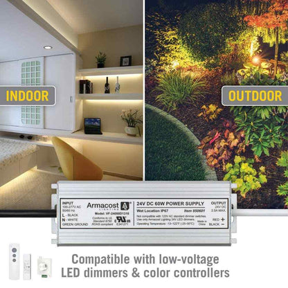 Armacost Lighting 60W Standard Wet Location LED Driver 24-Volt DC Transformer