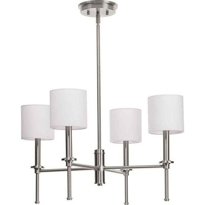 Progress Lighting Elara 22.87 in. 4-Light Dining Room Brushed Nickel Chandelier