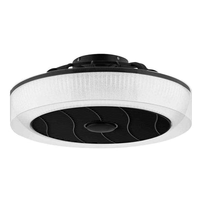 Hampton Bay Pompton 20 in. Integrated LED Indoor Remote Control in Black w/ CCT