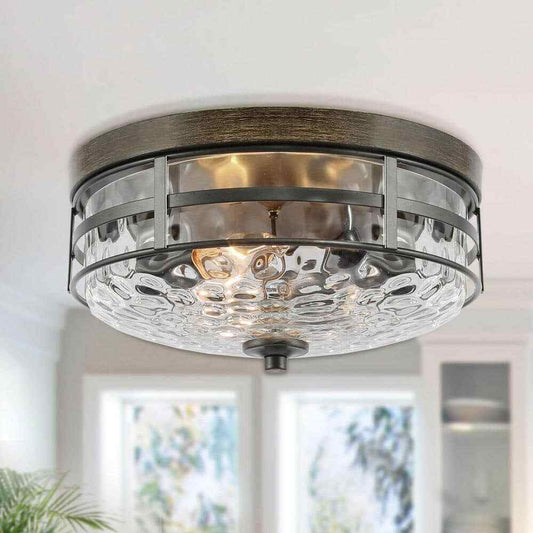 Uolfin Modern Farmhouse Ceiling Light Maya 3-Light Black Kitchen Flush Mount