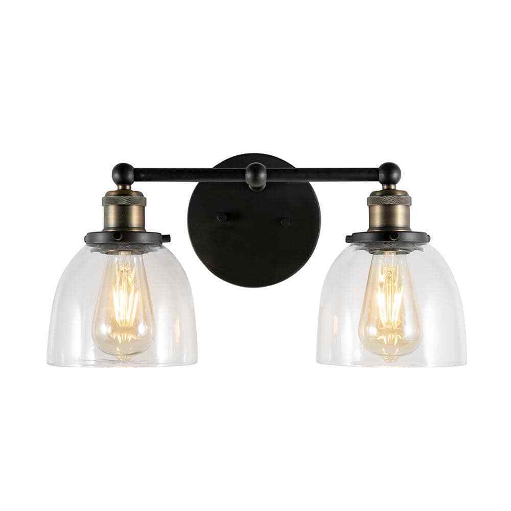Home Decorators Collection Evelyn 2 Light Bronze Modern Bathroom Vanity Light