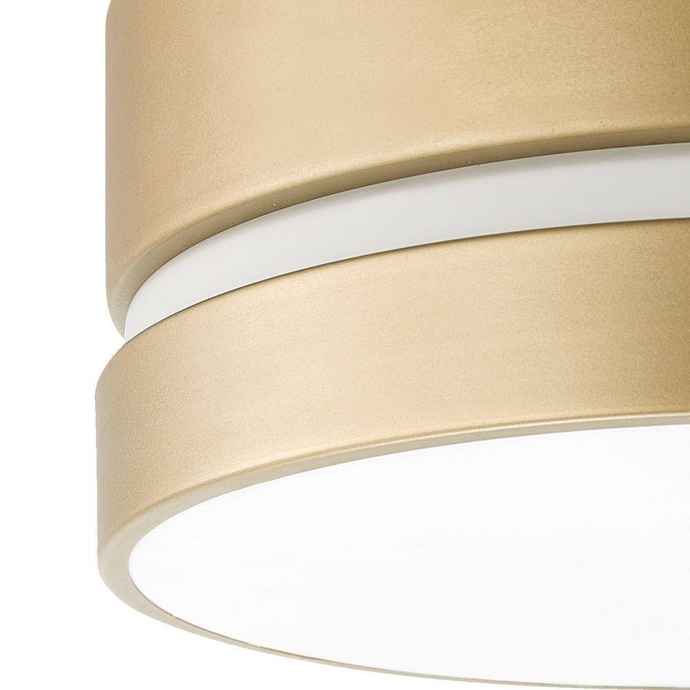 Globe Electric Aurora 2-Light Flush Mount Ceiling Light, Soft Gold Frosted Shade