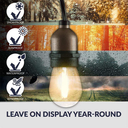 Newhouse Lighting Outdoor/Indoor 48 ft. Plug-In S14 Bulb LED String Light