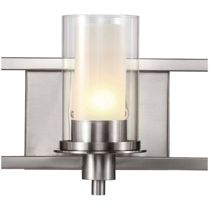 Bel Air Lighting Odyssey 22 in. 3-Light Brushed Nickel Bathroom Vanity Light