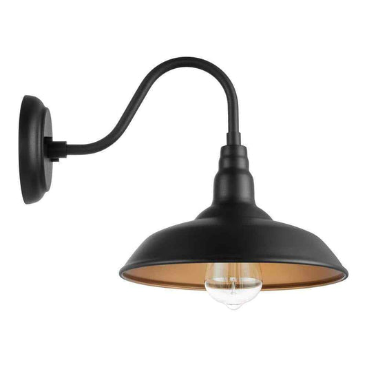 Home Decorators Bell Ridge 10 in. Black Lantern Outdoor Wall Sconce w/ 1-Light