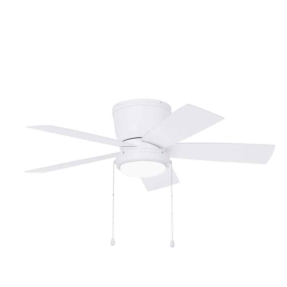 Home Decorators Arleigh 44 in. LED Outdoor White Ceiling Fan w/ Light