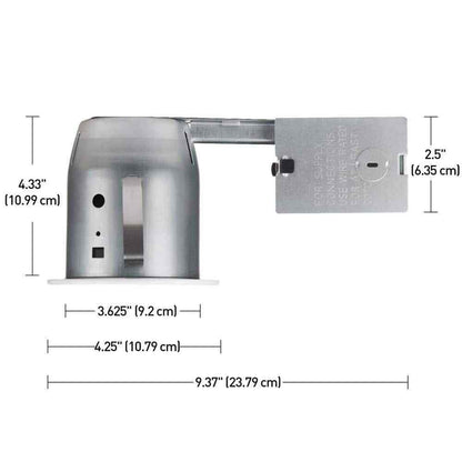 Globe Electric 4 in. White Recessed Circular Shower Lighting Kit 90663