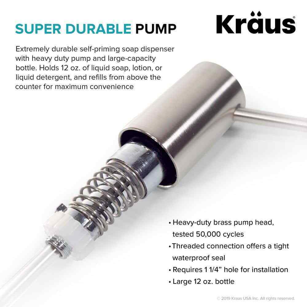 KRAUS Kitchen Soap and Lotion Dispenser in Matte Black KSD-41MB