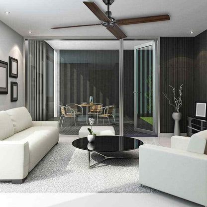Home Decorators Gatson 60 in. Indoor Matte Black Ceiling Fan w/ DC Motor+Remote