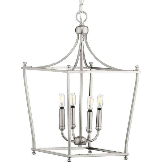 Progress Lighting Parkhurst 4-Light Brushed Nickel Foyer Pendant