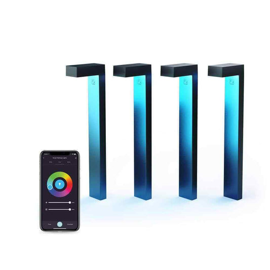 atomi Smart Wi-Fi Plug-In LED Path Light Starter Kit Smart Wi-Fi Control 4-Pack
