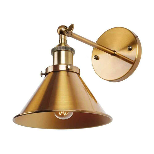 Parrot Uncle Rhem 7 in. 1-Light Brass Gold Wall Sconce Light BH11809110V