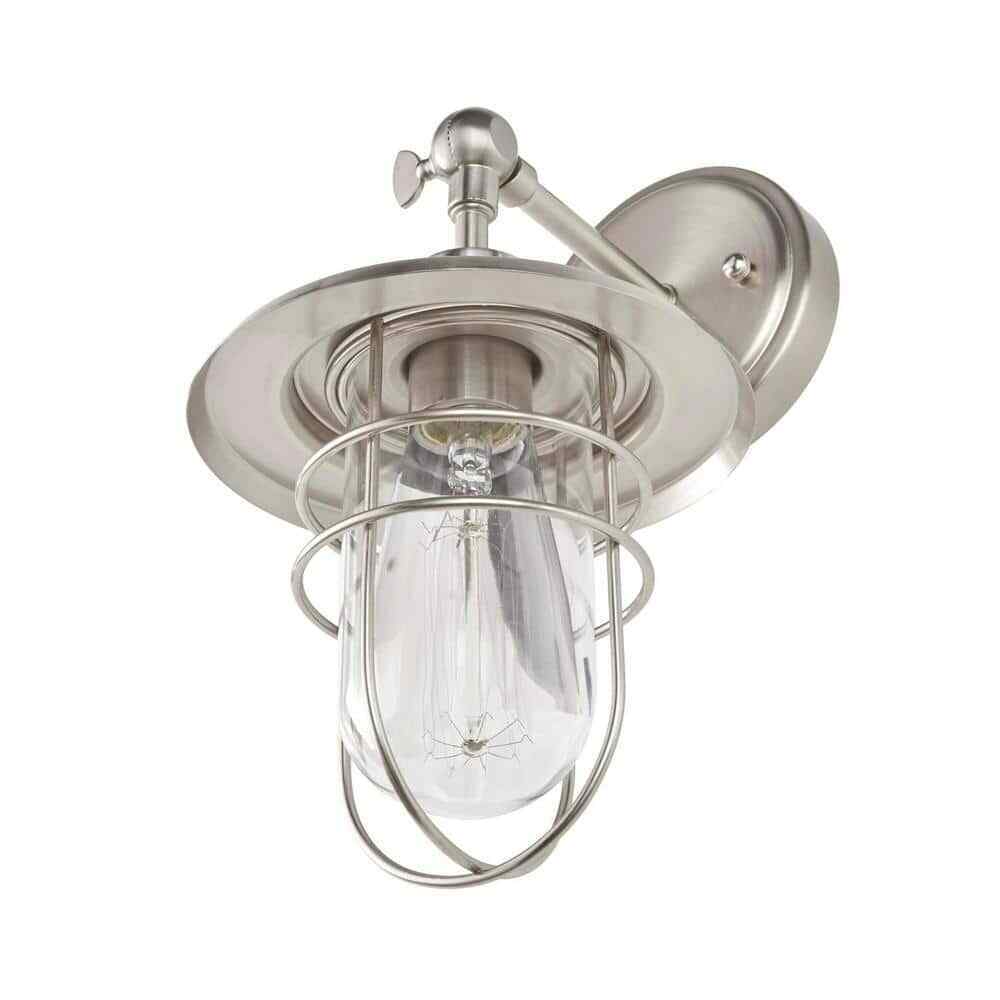 Home Decorators Collection 1-Light Brushed Nickel Wall Sconce