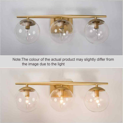 Uolfin Modern Gold Bathroom Vanity Light 3-Light Farmhouse Brass Wall Sconce