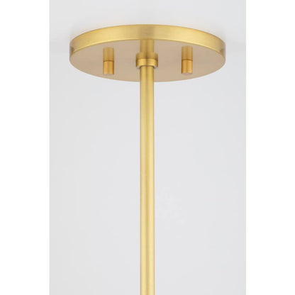 MITZI HUDSON VALLEY LIGHTING Maggie Aged Brass Finish Geometric Pendant Light