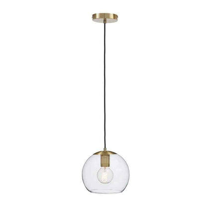 Home Decorators Collection 1-Light Antique Brass and Glass Mini-Pendant AF42409S
