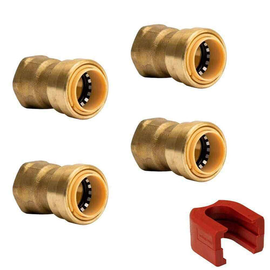 QUICKFITTING 3/4 in. Brass Push-to-Connect x FIP Adapter Fitting (4-Pack)