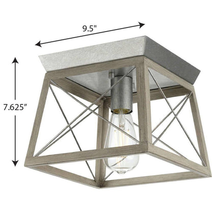 Progress Lighting Briarwood Collection 1Light Bleached Oak Kitchen Ceiling Light