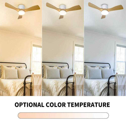TOZING 36 in. LED Indoor Smart Dimmable Flush Ceiling Fan w/ Light and Remote