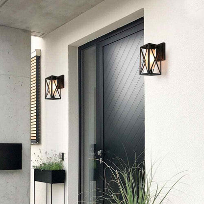 LNC 1-Light Modern Farmhouse Black Outdoor Wall Lantern Sconce Decorative Coach