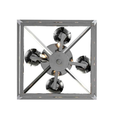 Home Decorators Weyburn 16.5 in 4-Light Polished Chrome Lantern Semi-Flush Mount
