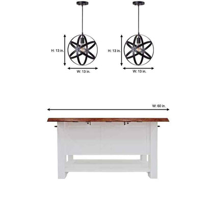 Home Decorators Orbit 1-Light Black Mini Pendant with Black Metal Strap Design
