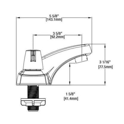 Glacier Bay Aragon 4 in. 2-Handle Low-Arc Bathroom Faucet without Pop-Up Drain