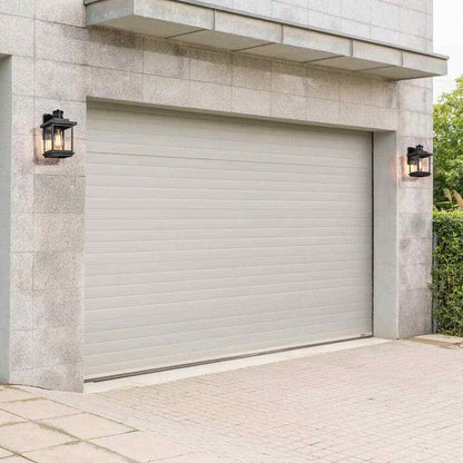 LNC Modern Motion Sensing Outdoor Wall Lantern Textured Black Wall Light Garage