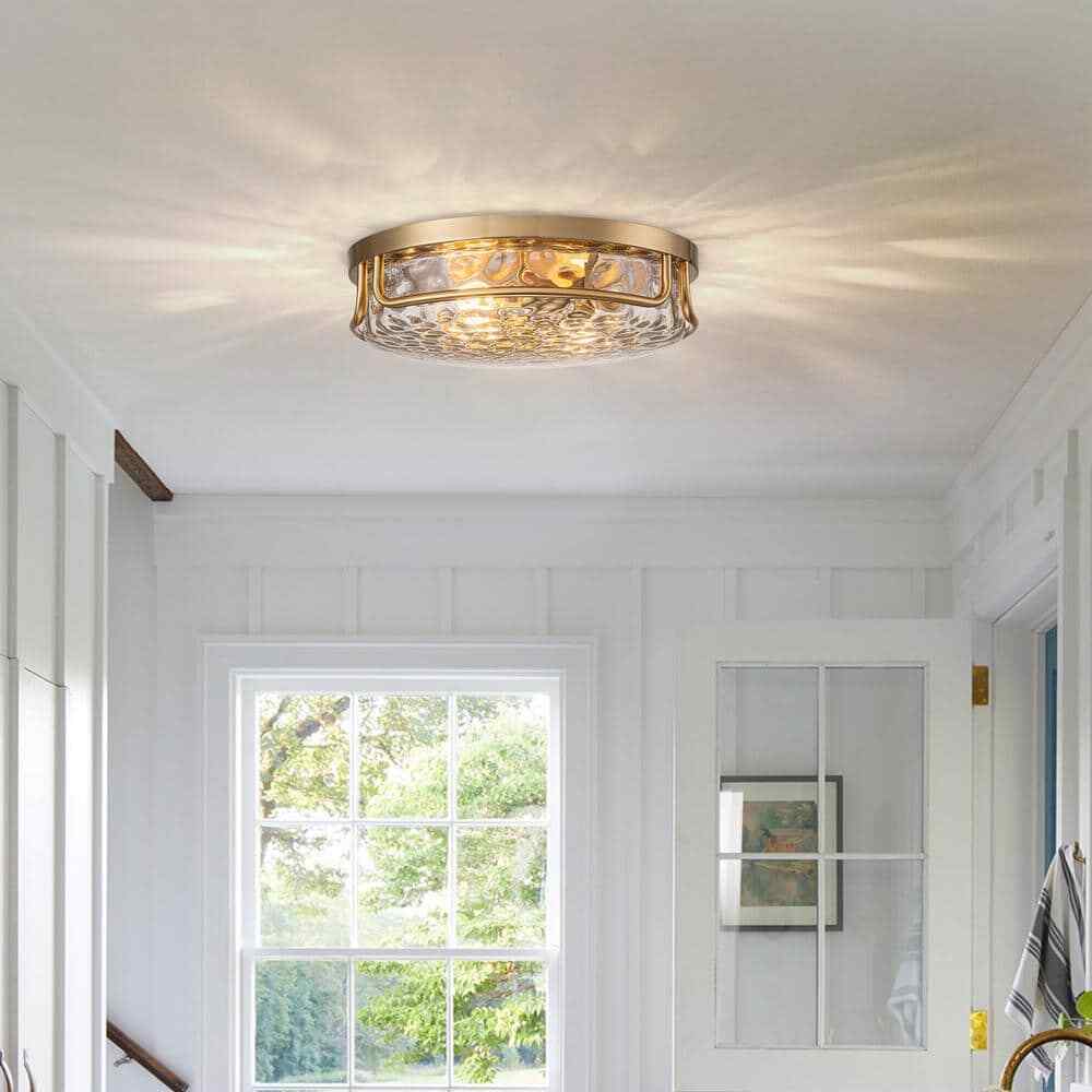 EDISLIVE Calliope 12.79 in. 2-Light Bronze Flush Mount Ceiling Lights