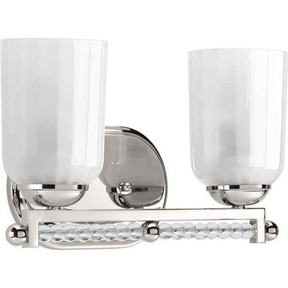 Progress Lighting Carlyn Collection 2-Light Polished Nickel Bath Light