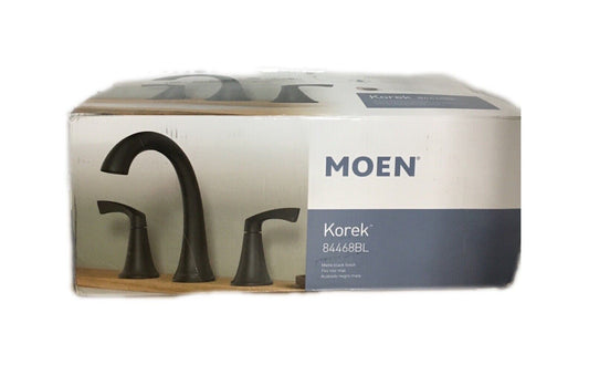 MOEN Korek 8 in. Widespread High-Arc Bathroom Faucet w/ Valve Matte Black