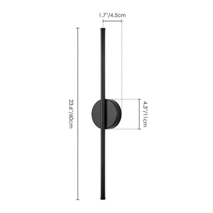 Rennnsan Aidan 1-Light Black Linear Dimmable LED Wall Sconce WS8101-50178