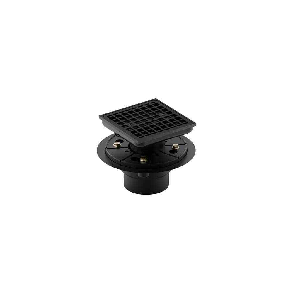KOHLER Clearflo Square Design Tile-In Shower Drain in Matte Black K-9136-BL