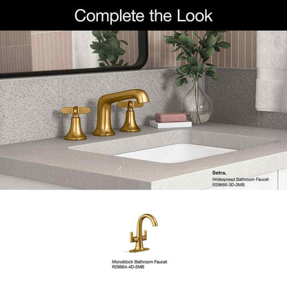 KOHLER Setra 8 in. Double Handle Bathroom Faucet, Vibrant Moderne Brushed Brass