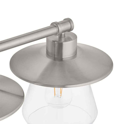 Hampton Bay Northmoore 26 in. 3-Light Brushed Nickel Bathroom Vanity Light