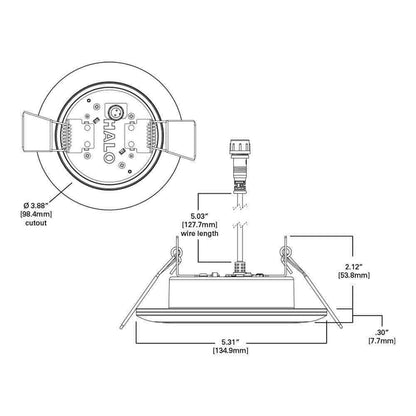 HALO RL4-DM 4 in. White LED Recessed Night Light Retrofit Module Kit