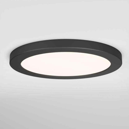 Artika Europa Disk Black Modern LED 3 CCT Flush Mount Ceiling Light Fixture