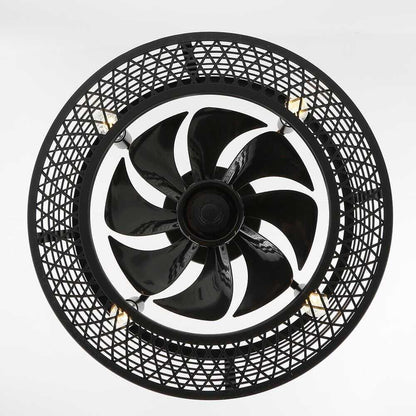 ANTOINE 17 in. Indoor Black Ceiling Fan Caged Ceiling Fan w/ Lights and Remote