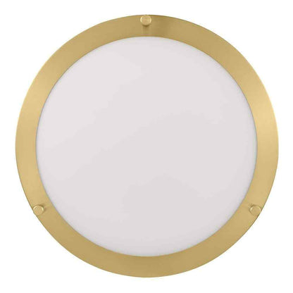 Hampton Bay Flaxmere 12 in. Brushed Gold Dimmable LED Flush Mount Ceiling Light
