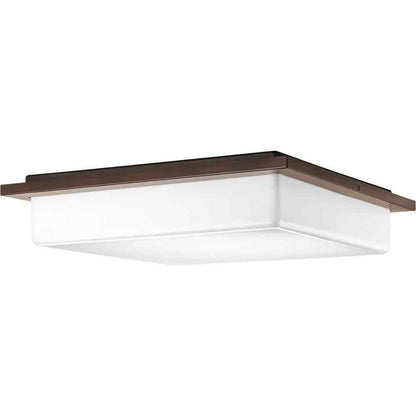 Progress Lighting 18 in. Transit 3-Light Antique Bronze LED Flush Mount