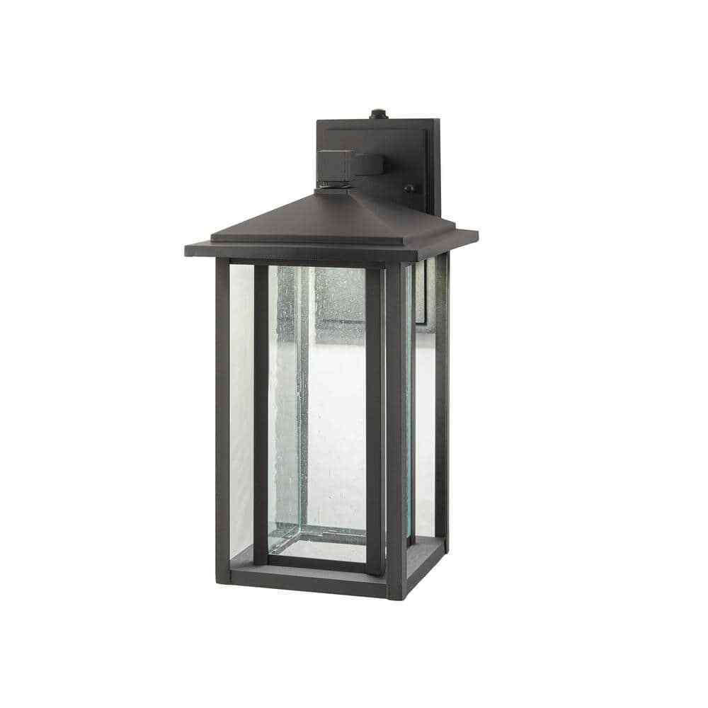 Home Decorators Mauvo Canyon Black Dusk to Dawn LED Outdoor Wall Light