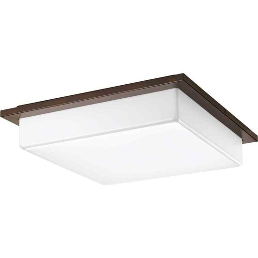 Progress Lighting 18 in. Transit 3-Light Antique Bronze LED Flush Mount